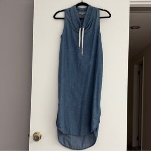 COS 100% cotton denim sleeveless dress
